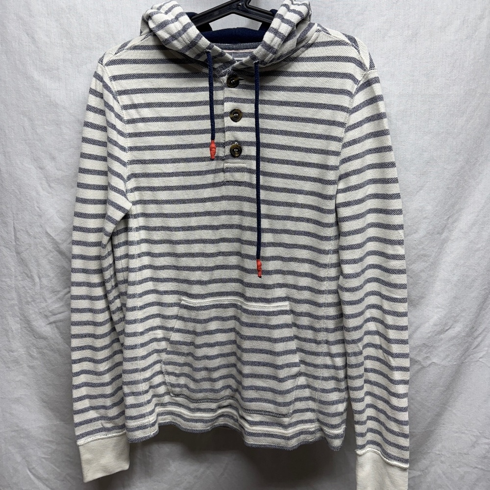 Navy and Off White Hoodie